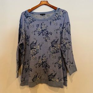 Lane Bryant Blue Floral Sweater 18/20